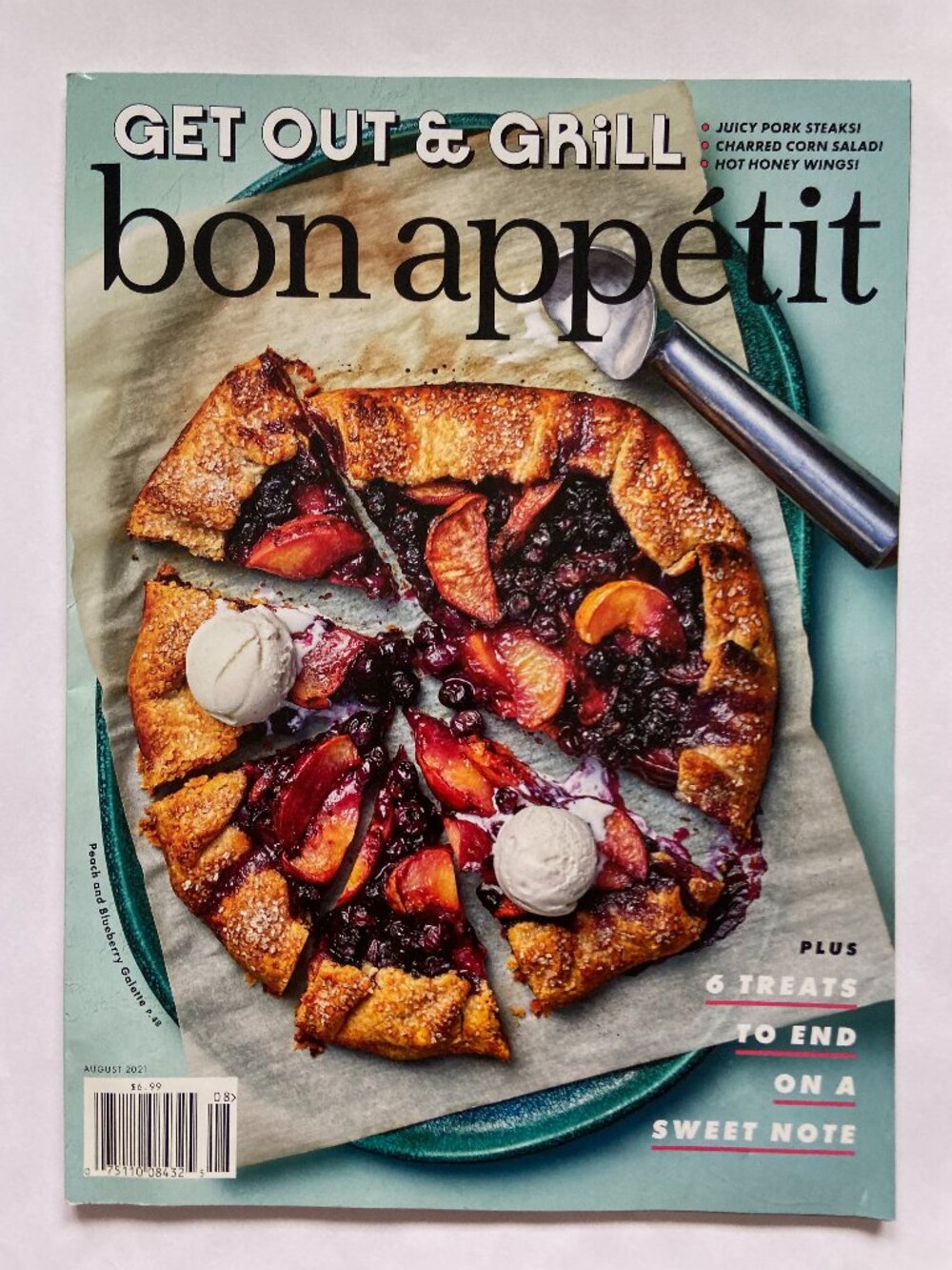Bon Appetit Magazine August 2021 Get Out & Grill Cover No Label
